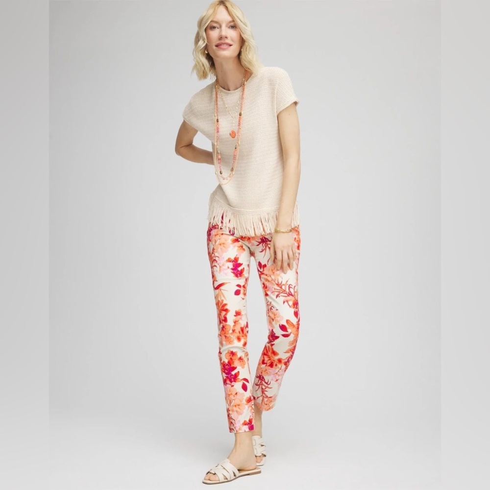 Chico’s Brigitte™ Slub Ankle Pants Tall - Picture 2 of 12